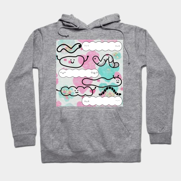 Caterpillar friends pattern Hoodie by zzzozzo